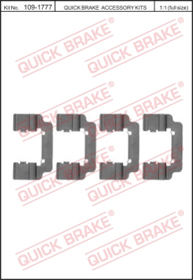 Zestaw akcesoriów montażowych  klocków hamulcowych QUICK BRAKE 109-1777