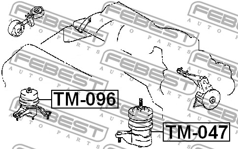 Poduszka silnika FEBEST TM-096