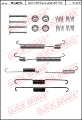Zestaw dodatków do szczęk hamulcowych QUICK BRAKE 105-0824