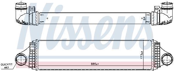 Chłodnica powietrza intercooler NISSENS 961188