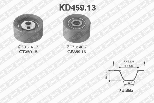 Zestaw paska rozrządu SNR KD459.13