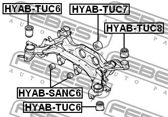 Łożyskowanie  korpusu osi FEBEST HYAB-TUC6