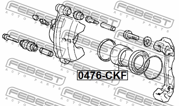 Tłoczek zacisku hamulcowego FEBEST 0476-CKF