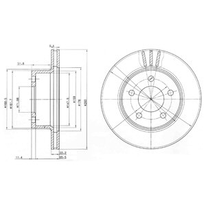 Tarcza hamulcowa DELPHI BG3532