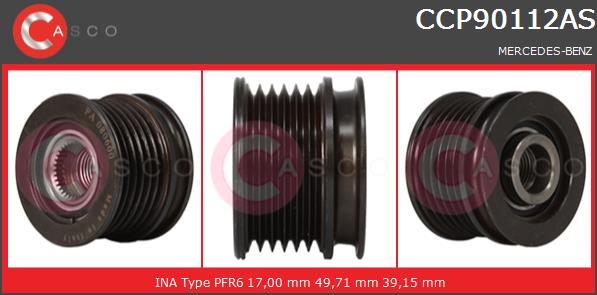 Koło pasowe alternatora CASCO CCP90112AS