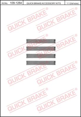 Zestaw akcesoriów montażowych  klocków hamulcowych QUICK BRAKE 109-1284