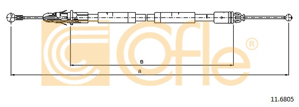 Linka hamulca ręcznego COFLE 11.6805