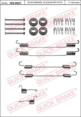Zestaw dodatków do szczęk hamulcowych QUICK BRAKE 105-0021