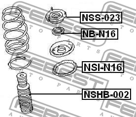 Poduszka amortyzatora FEBEST NSS-023