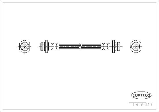 Przewód hamulcowy elastyczny CORTECO 19035043