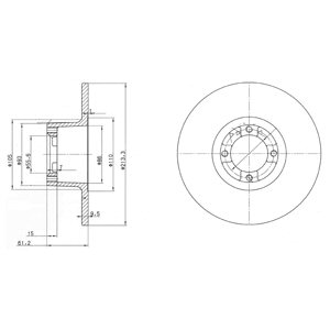 Tarcza hamulcowa DELPHI BG2081