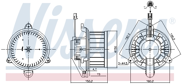 Wentylator wewnętrzny NISSENS 87579