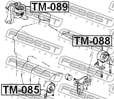 Poduszka silnika FEBEST TM-085