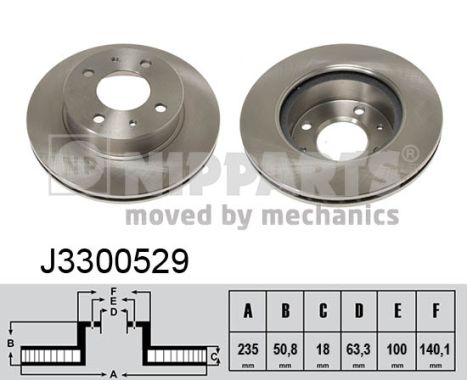 Tarcza hamulcowa NIPPARTS J3300529
