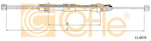 Linka hamulca ręcznego COFLE 11.6674