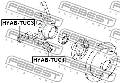 Tuleja wahacza FEBEST HYAB-TUC3