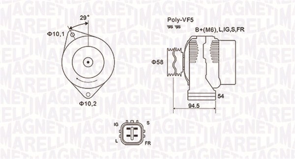 Alternator MAGNETI MARELLI 063731721010