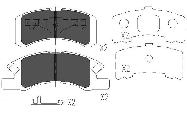 Klocki hamulcowe KAVO PARTS KBP-1511