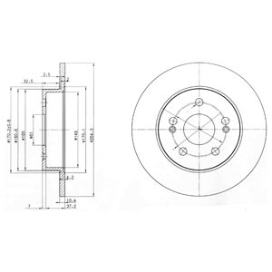 Tarcza hamulcowa DELPHI BG2698