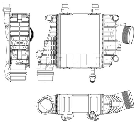Chłodnica powietrza intercooler MAHLE CI 410 000P
