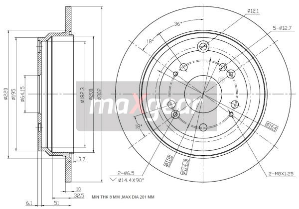 Tarcza hamulcowa MAXGEAR 19-3339