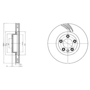 Tarcza hamulcowa DELPHI BG9101C