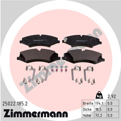 Klocki hamulcowe ZIMMERMANN 25022.185.2