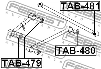 Tuleja wahacza FEBEST TAB-481