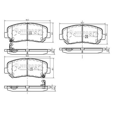Klocki hamulcowe NIPPARTS N3603073
