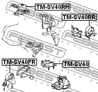 Poduszka silnika FEBEST TM-SV40FR