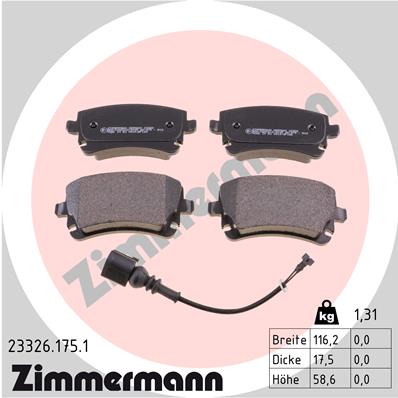 Klocki hamulcowe ZIMMERMANN 23326.175.1