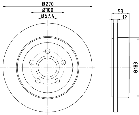 Tarcza hamulcowa HELLA 8DD 355 122-941