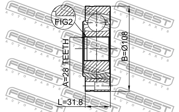 Przegub FEBEST 2311-T5