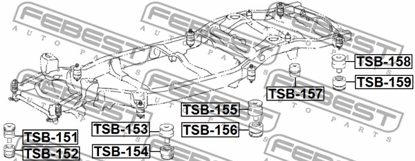 Łożyskowanie  korpusu osi FEBEST TSB-153