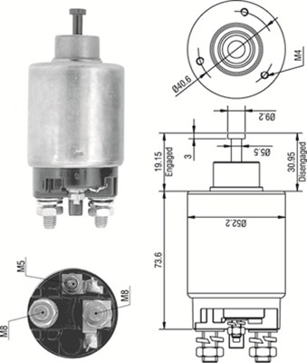 Elektromagnes rozrusznika MAGNETI MARELLI 940113050316