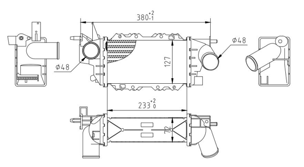 Chłodnica powietrza intercooler HART 636 915