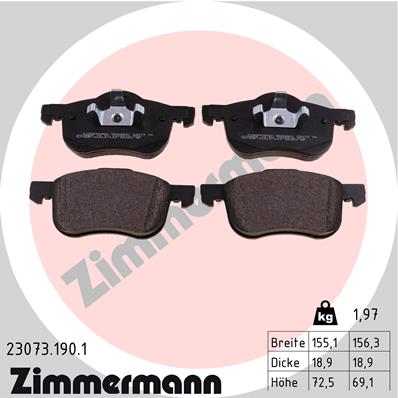 Klocki hamulcowe ZIMMERMANN 23073.190.1