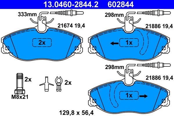 Klocki hamulcowe ATE 13.0460-2844.2