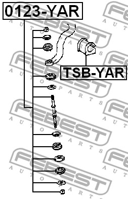Guma stabilizatora FEBEST TSB-YAR