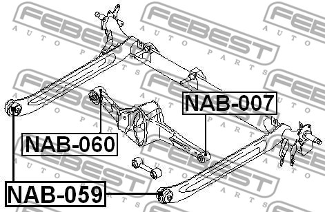 Łożyskowanie  korpusu osi FEBEST NAB-059