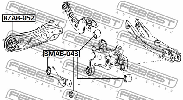 Tuleja wahacza FEBEST BZAB-052