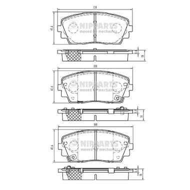 Klocki hamulcowe NIPPARTS N3600332