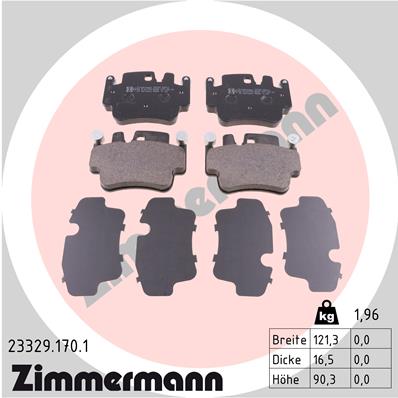 Klocki hamulcowe ZIMMERMANN 23329.170.1