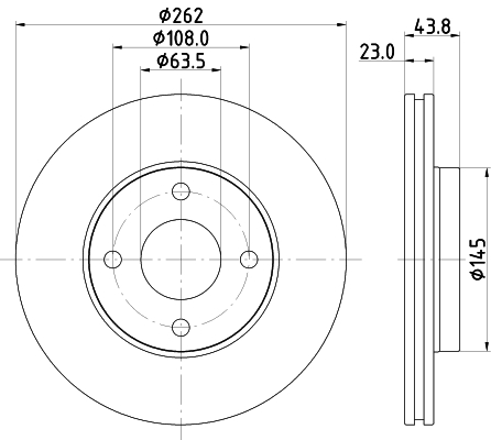 Tarcza hamulcowa HELLA 8DD 355 126-601