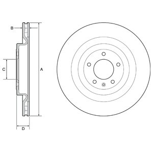 Tarcza hamulcowa DELPHI BG9126C