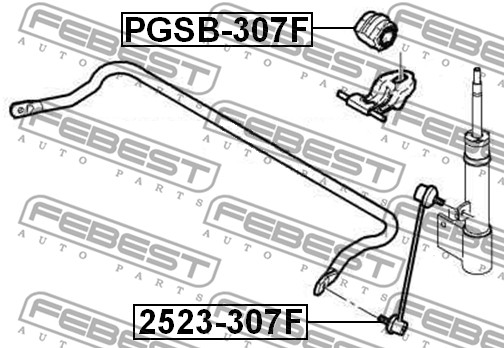 Guma stabilizatora FEBEST PGSB-307F