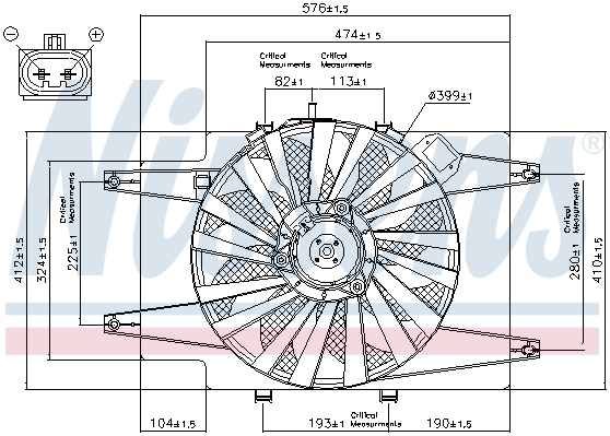 Wentylator NISSENS 85103