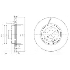 Tarcza hamulcowa DELPHI BG3845C