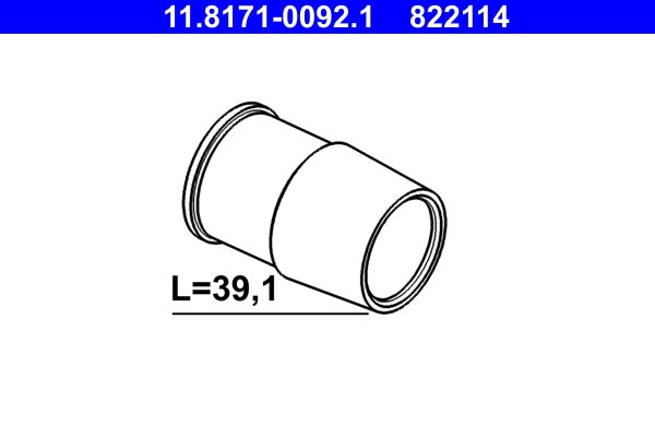 Tuleja prowadząca zacisk hamulcowy zestaw ATE 11.8171-0092.1