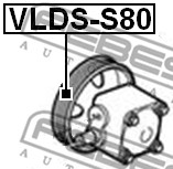 Koło pasowe pompy wspomagania FEBEST VLDS-S80